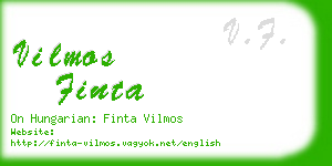 vilmos finta business card